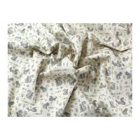 Comptemporary Canvas Collection Squirrels Linen Look Fabric