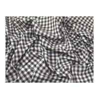 Colour Woven Yarn Dyed 9mm Gingham Cotton Chambray Dress Fabric Brown