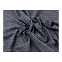 Cotton & Linen Blend Crinkle Stripe Dress Fabric Navy Blue