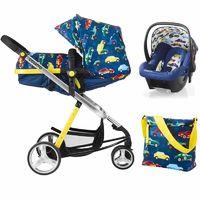cosatto woop 3in1 travel system with car seat rev up new