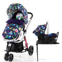 Cosatto Woop 3in1 Travel System with Port Car Seat and Port ISOFIX Base-Eden (New)