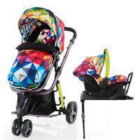 cosatto woop 3in1 travel system with port car seat and port isofix bas ...