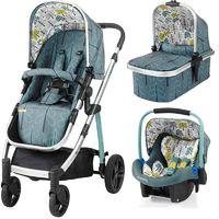 cosatto wow 3in1 travel system with port car seat fjord new