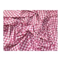 colour woven yarn dyed 9mm gingham cotton chambray dress fabric pink