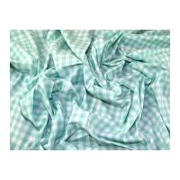 Colour Woven Yarn Dyed 9mm Gingham Cotton Chambray Dress Fabric Mint Green