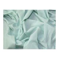 Colour Woven Yarn Dyed 2mm Stripe Cotton Chambray Dress Fabric Mint Green