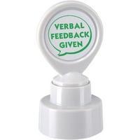 colop motivational stamp verbal feedback given pre inked green 148673