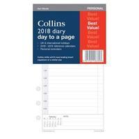 Collins PR2100 2018 Personal Diary Refill Day A Page Ref PR2100-18