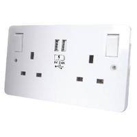 connekt gear usb charging wall sockets 2 usb 24amp combined 27 3024