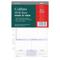 Collins 2018 Desk Diary Refill Week To View Ref DK1700-18 DK1700-18
