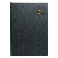 Collins A4 Desk Diary Week to View 2018 Black 40