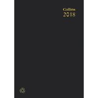 Collins Eco A4 Desk Diary DayPage 2018 Black EC44