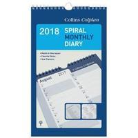 collins colplan 64 series 2018 spiral monthly diary calendar ref 64