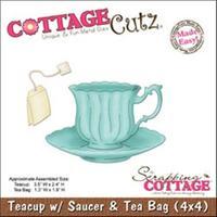 cottagecutz die wfoam teacup wsaucer tea bag made easy 262387