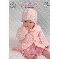 coat dress sweater and hat in king cole comfort aran 3136