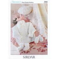 coat blanket beret mittens bootees in sirdar snuggly pearls dk 3908