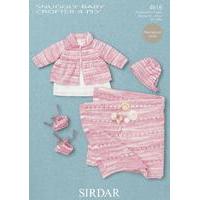 coat hat bootees and blanket in sirdar snuggly baby crofter 4 ply 4616 ...