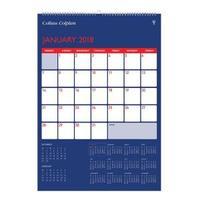 Collins Colplan 2018 Full View Yearly Calendar Month to View Ref CFV