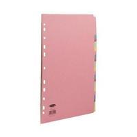Concord Subject Dividers 230 Micron 20-Part A4 4x5 Colours Assorted
