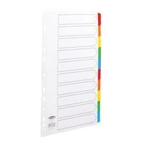 Concord Commercial Index Mylar-reinforced Europunched 10-Part Coloured