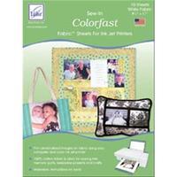 colorfast sew in ink jet fabric sheets 85x11 10pkg white 231904