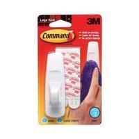 Command Oval Adhesive Large Hook 1 Hook and 2 Strips 17003