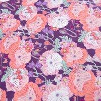 cotton spring poppy navy 15m fabric 405796