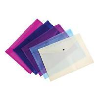 Concord Value Stud Wallet File Polypropylene Durable A4 Assorted Pack