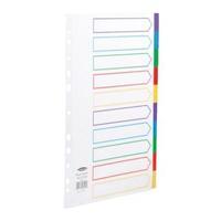 Concord Plastic Subject Dividers Polypropylene 120 Micron Europunched