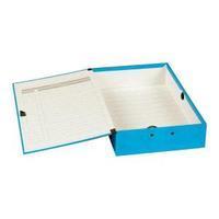 Concord Foolscap Contrast Box File Laminated Paper-lock 75mm Spine Sky