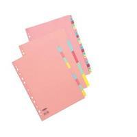 Concord Subject Dividers 230 Micron Reinforced 5-Part A4 Assorted Ref
