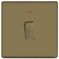 Colours 20A 1-Way Double Pearl Nickel Switch with Neon
