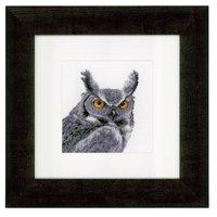 Counted Cross Stitch Kit Grey Owl by Vervaco 375102
