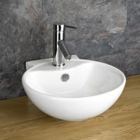 Counter Mounter Udine Circular 40cm White Washbasin