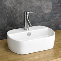 Counter Top Sienna 44.5cm x 30.5cm White Ceramic Hand Basin