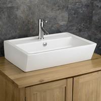 Counter Top Bathroom Rectangular 63cm x 43.5cm Cremona Wash Basin