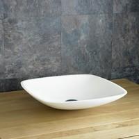 countertop 42cm x 42cm square caserta moonlight white resin stone hand ...