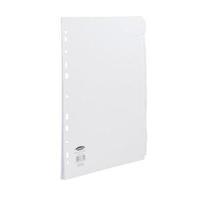 Concord Punched Pocket Subject Dividers Extra Wide 10-Part A4 White