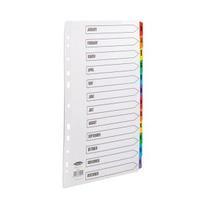 Concord Commercial Index Mylar-reinforced Europunched Jan-Dec Coloured