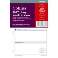 Collins Pocket Diary Refill 2017 Week To View KT3700