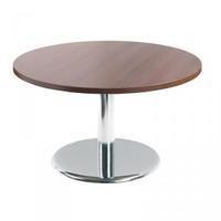 Coffee table chrome trumpt base 800 D to