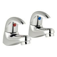 Cooke & Lewis Wave Hot & Cold Basin Pillar Tap