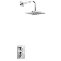 cooke lewis linear chrome thermostatic dual control mixer shower