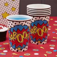 Comic Superhero Paper Party Cups