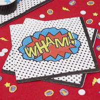 comic superhero party napkins