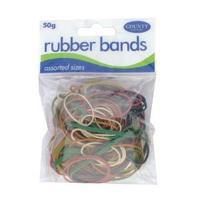 County Rubber Bands Coloured 50gm Pack of 12