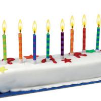 Colourful Birthday Cake Candles