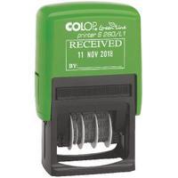 COLOP S260L1 Green Line Text and Date Stamp RECEIVED 15560150