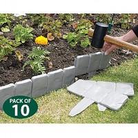 Cobbled Stone-effect Lawn Edging