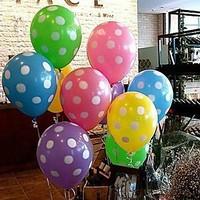 Colorful Balloon With White Dot - Set of 10 (More Colors)